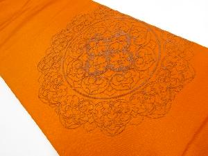 アンティーク　華紋模様織り出し刺繍袋帯（材料）（サービス品）